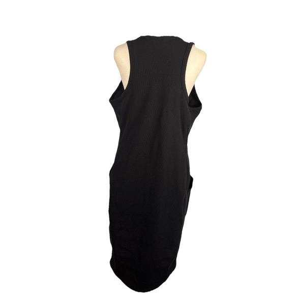 Zella Black Ribbed Racerback Tank Style Dress Size XLarge - Picture 10 of 11